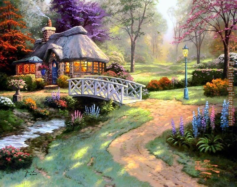 Friendship Cottage painting - Thomas Kinkade Friendship Cottage art painting Friendship Cottage painting - Thomas Kinkade Friendship Cottage art painting